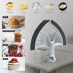 Ucho Flex Edge Beater For Kitchen Aid Tilt-Head Stand Mixer 4.5-5 Quart Bowls, Kitchenaid Mixer Attachment, Lead-free Food Grade TPU Flat Beater Paddle With BPA-free Silicone Edge Bowl Scraper -Wilton Shop 510i60DwUrL