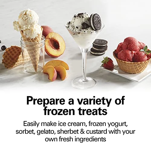 Hamilton Beach Electric Automatic Ice Cream Maker & Frozen Yogurt Machine, Makes Custard, Sorbet, Gelato And Sherbet, 4 Quart, White 4 Hamilton Beach Electric Automatic Ice Cream Maker & Frozen Yogurt Machine, Makes Custard, Sorbet, Gelato And Sherbet, 4 Quart, White - Image 2