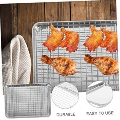 2 Sets Cooling Steel Bbq Kitchen Plate For Container Barbecue Cookie Baking Fish Pan Stainless Tool Cooking Rack Accessories Grill With Food Outdoor Tray Wire Toast Oven Pans Home 12 2 Sets Cooling Steel Bbq Kitchen Plate For Container Barbecue Cookie Baking Fish Pan Stainless Tool Cooking Rack Accessories Grill With Food Outdoor Tray Wire Toast Oven Pans Home -Wilton Shop 510mEPvUPnL