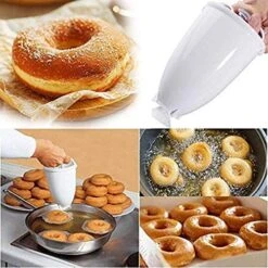 Plastic Doughnut Donut Maker Machine Mold DIY Tool Kitchen Pastry Making Bake Ware Stainless Steel White -Wilton Shop 510u0K6denL