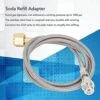 YYQTGG Refilling Connector, Soda Refill Adapter Firm Connection Long Hose Perfect Match Low Magnetic Permeability Stainless Steel Brass For Replacement(CGA320 To TR21-4)