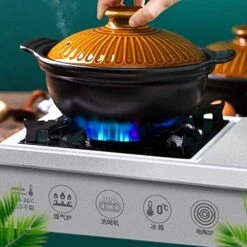 Cartoon Pattern Ceramic Round Black Dish Casserole/Clay Pot/Earthen Pot/Ceramic Cookware -Wilton Shop 510yi3vsXlL