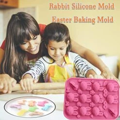 GENERIC Carrot Cake Silicone Cake Rabbit Chocolate Bunny Mould Baking Mold Decoration Cake Mould Baking Kits For Adults Full Set Pink (Pink, One Size) -Wilton Shop 511F0FYXhaL