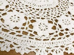 Janef White Handmade Crochet Doilies Cotton Table Mats Lace Doilies Doily Round Lace Placemats Crochet Placemat 12 Inches 2pc -Wilton Shop 511FZb0UMHL