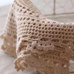 Lace Doilies Handmade Crochet Placemats Cotton Doilies Cloth Lace, Pack Of 4, Oval Shape, 10 X 14 Inch (Beige) -Wilton Shop 511JeFs1fBL