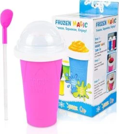 GENERIC Slushie Maker Cup, Homemade Squeeze Icy Cup, Quick Frozen Magic Cup Slushy With Lids And Straws For Kids & Adults (Pink) Blue,green And Pink 17cmx8.3cm 20 GENERIC Slushie Maker Cup, Homemade Squeeze Icy Cup, Quick Frozen Magic Cup Slushy With Lids And Straws For Kids & Adults (Pink) Blue,green And Pink 17cmx8.3cm -Wilton Shop 511JmdpKQwL. AC