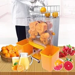 110V Commercial Orange Juicer Machine Electric Citrus Juice Squeezer Lemonade Making Machine With 20-22 Oranges Per Minute For Fresh Fruit Vegetable