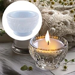 Candle Holder Mould DIY Embossed Silicone Table Indoor Romantic Flower Pot Mould 3 -Wilton Shop 511TDZzuY5S