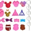 8 Pack Keychain Silicone Molds With Hole -Buytra Epoxy Resin Casting Molds With 20pcs Key Rings For DIY Jewelry Making Crafts, Chocolate, Candy, Fondant Cupcake Cake Topper Decoration 1 8 Pack Keychain Silicone Molds With Hole -Buytra Epoxy Resin Casting Molds With 20pcs Key Rings For DIY Jewelry Making Crafts, Chocolate, Candy, Fondant Cupcake Cake Topper Decoration -Wilton Shop 511hlmsxMSL