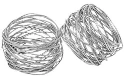 Handmade Round Mesh Napkin Rings Holder For Dinning Table Parties Everyday (Silver, 12) -Wilton Shop 511icoZq3vL