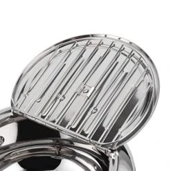 Stainless Steel Frying Pot,Japanese Style Mini Fryer Pot With Thermometer Induction Cooker With Cold Touch Handle -Wilton Shop 511kzWIbvpL