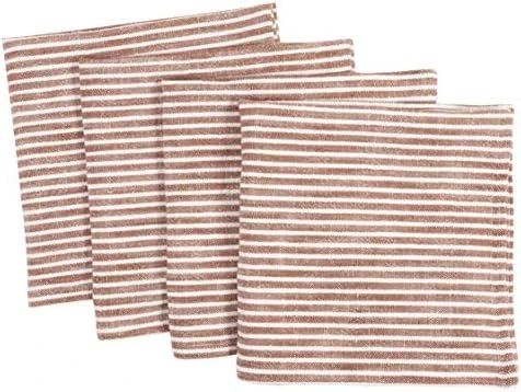 Monaco Relaxed Casual Farmhouse Napkin | Set Of 4, 100% Slubbed Cotton, 20x20 Inch Cloth Napkins | For Entertaining And Everyday Use (Blue) 8 Monaco Relaxed Casual Farmhouse Napkin | Set Of 4, 100% Slubbed Cotton, 20x20 Inch Cloth Napkins | For Entertaining And Everyday Use (Blue) - Image 6