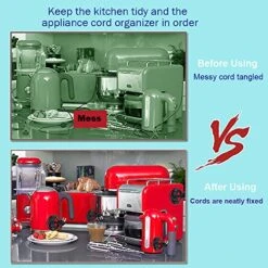 Cord Organizer For Appliances Adhesive, 6 Pack Cord Wrapper Cord Holder Cord Winder Cable Organizer Used For Wire Organizers, Small Appliances Cord Organizer Stick On Kitchen Utensils, Kitchen Home Aid Accessories For Mixer, Blender, Coffee Maker, Pressure Cooker And Air Fryer -Wilton Shop 511qDjmyUpL