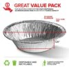5 Inch Aluminum Foil Pie Pans (50 Count) - Disposable & Recyclable Mini Pie Pans - Foil Pie Tin For Bakeries, Cafes, Restaurants - Durable Mini Foil Pans For Pies, Fruit Tarts, Quiche -Wilton Shop 51289q7LnIL