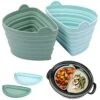 Slow Cooker Divider Liner Fit 6-7 QT Crockpots & Hamilton, Reusable Silicone Crockpot Divider Insert, Leakproof Crock Pot Dividers Inserts Liners, Dishwasher Safe (Light Green + Dark Green) -Wilton Shop 512AIc2V4BL