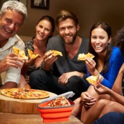 Reusable Pizza Storage Container, Collapsible Silicone Pizza Box, Pizza Slice Container With 5 Microwavable Serving Trays, BPA Free Pizza Box Set With Lids 12 Reusable Pizza Storage Container, Collapsible Silicone Pizza Box, Pizza Slice Container With 5 Microwavable Serving Trays, BPA Free Pizza Box Set With Lids -Wilton Shop 512H4xkaEqL