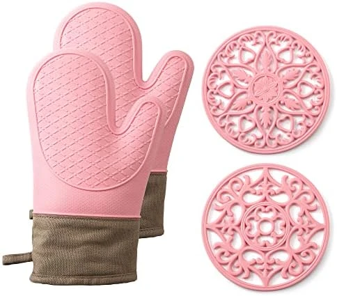 Oven Mitts And Pot Holders Sets, Silicone Oven Mitts Heat Resistant 600F, Oven Mitt Set Soft Lining Good Grip, Oven Gloves And Trivet Mats 4 Piece Set, Aqua Sky 15 Oven Mitts And Pot Holders Sets, Silicone Oven Mitts Heat Resistant 600F, Oven Mitt Set Soft Lining Good Grip, Oven Gloves And Trivet Mats 4 Piece Set, Aqua Sky - Image 13