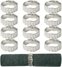 Gold Napkin Rings Set Of 6, Irregular Round Napkin Holder For Wedding,Party, Thanksgiving, Christmas, Birthday, Daily Table Decoration -Wilton Shop 512SG9MMWpL. AC