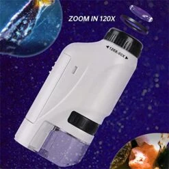 Pocket Electric Mini With LED Light Portable High Definition Children With Specimens For Kids Students Microbiological Observation Learning Multiplication Games -Wilton Shop 512SlUJjTxL