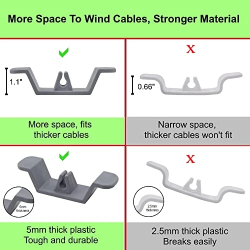 Cord Organizer For Appliances, 2 Pack Cable Protector, Collector,Winder And Organizer, Suitable For Home Coffee Maker, Mixer, Air Fryer, Toaster, Wired Electronic Appliances Adhesive Cable Clip Holder 6 Cord Organizer For Appliances, 2 Pack Cable Protector, Collector,Winder And Organizer, Suitable For Home Coffee Maker, Mixer, Air Fryer, Toaster, Wired Electronic Appliances Adhesive Cable Clip Holder - Image 4