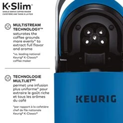 Keurig® K-Slim Single Serve K-Cup Pod Coffee Maker, Featuring Simple Push Button Controls And MultiStream Technology, Twilight Blue -Wilton Shop 512b80y5eEL
