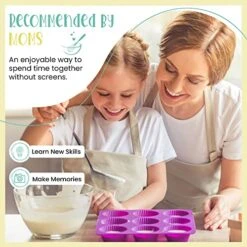Young Chefs Kids Baking DIY Activity Kit - Bake Delicious Funfetti Muffins With Pre-Measured Ingredients - Kids Baking Set - Includes Chef Hat And Apron - By Culinary Couture -Wilton Shop 512yH1ubSNL