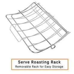 Only Fire Stainless Steel Removable Roasting Rack For Turkey, Chicken, Beef, Lamb, Large Prime Rib -Wilton Shop 513NZLY46FL