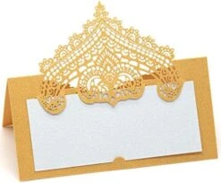 100 Pcs Table Place Cards With White Inserts - Crown Tent Cards Name Cards For Wedding, Banquets, Buffet, Bridal Shower, Birthday Party, Meetings, Dinners (Navy Blue) -Wilton Shop 513PjfCdkUL. AC