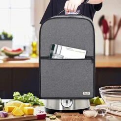 Uxja Food Processor Cover For Cuisinart And Hamilton Beach 10-14 Cup Processor, Food Processor Dust Cover With Accessories Pockets, Gray 15 Uxja Food Processor Cover For Cuisinart And Hamilton Beach 10-14 Cup Processor, Food Processor Dust Cover With Accessories Pockets, Gray -Wilton Shop 513VP3xyjhL