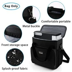 Coffee Maker Storage Bag,Waterproof Travel Carrying Organizer Case,Suitable For Kering Coffee Machines And Other Accessories,Dustproof Tote Bag With Shoulder Strap Black -Wilton Shop 513XbjkbKiL