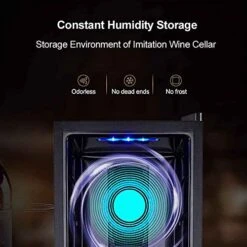 ATAAY Compressor Fridge,Cooler/Small Wine Refrigerato,Mini Fridge Compact Freezer Frozen + Chilled LED Lighting Red Wine Warmer Glass Door Black Frame -Wilton Shop 513ZM1DTGeS