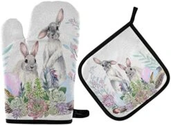 Mardi Gras Oven Mitt Pot Holder Gift Set Carnival Masquerade Mask Necklace Funny Cooking Glove Kitchen Potholder BBQ For Baking -Wilton Shop 513ZlwakEcL. AC