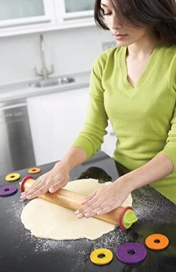 Joseph Joseph Adjustable Rolling Pin With Removable Rings, 13.6", Multi-Color -Wilton Shop 513cnV0AMaL