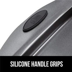 Non Stick Jelly Roll Baking Pans, Thick Warp Proof, 3 Piece, Durable Silicone Handles, Kitchen Oven Pan Bakeware Set, Cooking, Roasting Sets, Easy Clean, Set Of 3, Black -Wilton Shop 513efQOwg9L