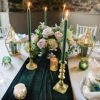 Uxurious Velvet Table Runner, 10ft Wedding Reception Decorations, 20x120inch Soft Velvet Fabric, Table Linen Overlay, Wedding Table Runners(Emerald Green, 20X120inch) -Wilton Shop 513ia29dHIL