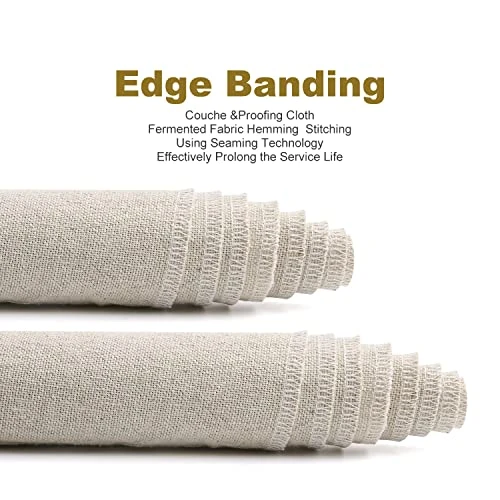 Professional Bread Proofing Cloth, 30.3X17.7inch Non-Stick Bakers Dough Couche, 100% Natural Flax Linen Bread Cloth, Shaping Tool For Baguettes, Loaves And Ciabatta 5 Professional Bread Proofing Cloth, 30.3X17.7inch Non-Stick Bakers Dough Couche, 100% Natural Flax Linen Bread Cloth, Shaping Tool For Baguettes, Loaves And Ciabatta - Image 3