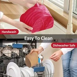 Silicone Slow Cooker Liners Divider, Leakproof Reusable Silicone 6QT Oval Crockpot Divider Insert, Diwasher Safe Cooking Liner For 6 Quart Slow Cooker Kitchen Accessories (Rose & Skin) 14 Silicone Slow Cooker Liners Divider, Leakproof Reusable Silicone 6QT Oval Crockpot Divider Insert, Diwasher Safe Cooking Liner For 6 Quart Slow Cooker Kitchen Accessories (Rose & Skin) -Wilton Shop 514Ej4cn4XL