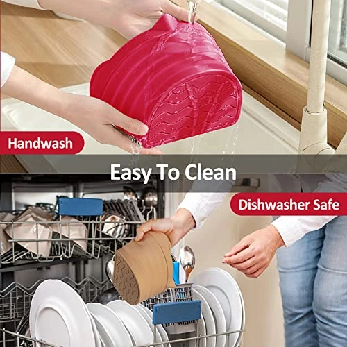 Silicone Slow Cooker Liners Divider, Leakproof Reusable Silicone 6QT Oval Crockpot Divider Insert, Diwasher Safe Cooking Liner For 6 Quart Slow Cooker Kitchen Accessories (Rose & Skin) 7 Silicone Slow Cooker Liners Divider, Leakproof Reusable Silicone 6QT Oval Crockpot Divider Insert, Diwasher Safe Cooking Liner For 6 Quart Slow Cooker Kitchen Accessories (Rose & Skin) - Image 5