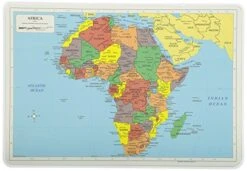 Educational Placemat Sets; USA, World, Europe, Asia, Africa, South America, Central America, Canada Maps [Set Of 8] -Wilton Shop 514Ipl4LxuL
