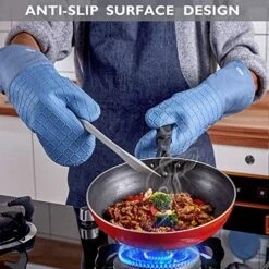 Oven Mitts And Pot Holders Sets, 600°F Heat Resistant Platinum Silicone Oven Mitts, Soft Cotton Terry Lining Oven Mitt, Anti-Slip Oven Gloves And Pot Holders For Kitchen, Baking, BBQ, 4 Pack 8 Oven Mitts And Pot Holders Sets, 600°F Heat Resistant Platinum Silicone Oven Mitts, Soft Cotton Terry Lining Oven Mitt, Anti-Slip Oven Gloves And Pot Holders For Kitchen, Baking, BBQ, 4 Pack -Wilton Shop 514PVOY9NCL