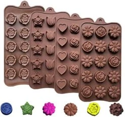 Candy Molds Ice Cube Trays Chocolate Molds, Silicone Molds Including Cactus, Flamingo, Coconut Tree & Pineapple For Making Ice, Jelly, Chocolate, Soap, Pack Of 4 With 2 Droppers. (Multicolor) 20 Candy Molds Ice Cube Trays Chocolate Molds, Silicone Molds Including Cactus, Flamingo, Coconut Tree & Pineapple For Making Ice, Jelly, Chocolate, Soap, Pack Of 4 With 2 Droppers. (Multicolor) -Wilton Shop 514PgwKlk0L. AC