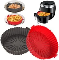 Air Fryer Silicone Pot,2-Pack 9.4 Inch Reusable Air Fryer Liners Round Food Safe Non Stick Air Fryer Basket Oven Accessories For Cosori 6 Qt Or Bigger Air Fryer (9.4 ") 18 Air Fryer Silicone Pot,2-Pack 9.4 Inch Reusable Air Fryer Liners Round Food Safe Non Stick Air Fryer Basket Oven Accessories For Cosori 6 Qt Or Bigger Air Fryer (9.4 ") -Wilton Shop 514SgNOlLeL. AC