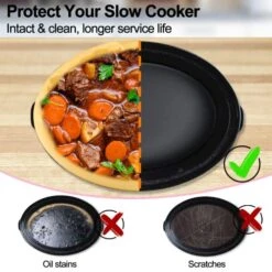 2 Pack Silicone Slow Cooker Liners For Crockpot 6 7 8 Quart, Reusable Cooking Bags For Crock-Pot Oval & Round, Slow Cooker Accessories, Leakproof, Easy To Clean, 1 PInk, 1 Yellow -Wilton Shop 514ccmyQGBL