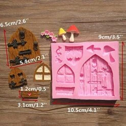 GENERIC Silicone Mold 3D Fairy House Door Cake Mold Chocolate Mold Baking Mold Candy Making Fondant Tool Cake Decor -Wilton Shop 514hQw2IwGL