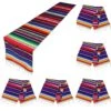 6 Pack Violet Cotton Mexican Serape Table Runner, 14 X 84inches Handwoven Fringe Serape Blanket Table Runner For Cinco De Mayo Party Supplies -Wilton Shop 514i0VTNyVL