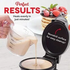 Dash Ash DMS001SL Mini Maker Electric Round Griddle + Included Recipe Book, Silver & DMW001RD Machine For Individual, Paninis, Hash Browns, & Other Mini Waffle Maker, 4 Inch, Red 9 Dash Ash DMS001SL Mini Maker Electric Round Griddle + Included Recipe Book, Silver & DMW001RD Machine For Individual, Paninis, Hash Browns, & Other Mini Waffle Maker, 4 Inch, Red -Wilton Shop 514iRgwYEiL