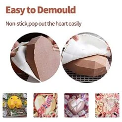 Silicone Chocolate Molds Set,Large Breakable Heart Mold,2.6inch Hot Cocoa Bomb Mold,Round Oreo Molds For Baking,Popsicle Cakesicle Molds,Letter Molds,Great Gift For Summer Vacation,Birthday -Wilton Shop 514thO5n16L