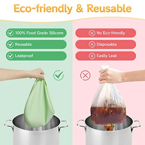 2 Pack Slow Cooker Liners - Reusable Crock Pot Liner Leakproof & Easy Clean Silicone Divider Fit 6-8 Quarts Slow Cooker Oval Or Round Pot 5 2 Pack Slow Cooker Liners - Reusable Crock Pot Liner Leakproof & Easy Clean Silicone Divider Fit 6-8 Quarts Slow Cooker Oval Or Round Pot - Image 3