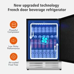 24 Inch Beverage Refrigerator Cooler,Stainless Steel Wide Refrigerator For 210 Cans,Fit Perfectly For 24" Space Built-in Counter Or Freestanding With Powerful And Quiet Cooling System 14 24 Inch Beverage Refrigerator Cooler,Stainless Steel Wide Refrigerator For 210 Cans,Fit Perfectly For 24" Space Built-in Counter Or Freestanding With Powerful And Quiet Cooling System -Wilton Shop 5156aMwjfpL