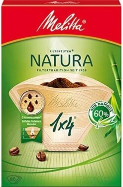 Melitta Gourmet Coffee Filters Size 1x4, 80 Coffee Filters, For Filter Coffee Makers, Brown -Wilton Shop 515BXRBFL. AC